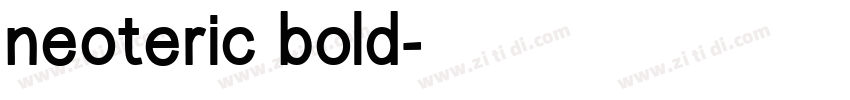 neoteric bold字体转换